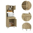 thumbnail image 3 of TUHOME Della 60 Kitchen Pantry Engineered Wood Pantries in  Beige, 3 of 9