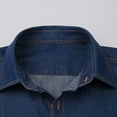 thumbnail image 7 of Dovford Mens Denim Shirt Long Sleeve Jean Work Shirts Regular Fit Button Down Shirts with Pockets, 7 of 7