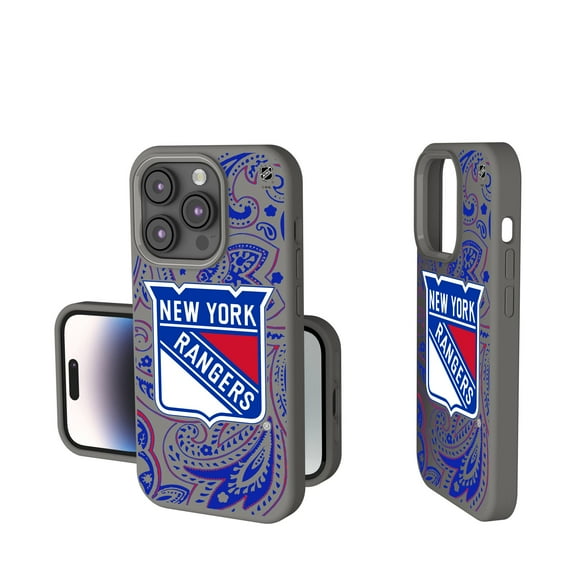 Keyscaper Gray New York Rangers Paisley Soft Touch iPhone Case