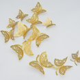 thumbnail image 3 of Pegatinas de pared YONGSHENG Mariposa hueca estéreo 3D Gold, 3 of 4