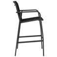 thumbnail image 3 of vidaXL Chaises de Bar de Jardin 4 Pcs Noir Textilène, 3 of 5