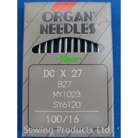 Teamwork INDUSTRIAL OVERLOCK MACHINE NEEDLES B27 ORGAN FOR, BROTHER, JUKI, ETC SIZE 100/16 by sewing supplies direct