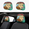 thumbnail image 1 of Los Castores Cascarrabias Funda Protectora Universal para Reposacabezas de Coche, Funda Elástica para Reposacabezas de Asiento de Auto, Funda de Tela Antipolvo, Accesorios de Interior 2 Piezas, 1 of 6