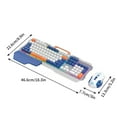 thumbnail image 2 of Teclado para juegos con cable, panel metálico, moderno, con bloqueo de colores, para computadora portátil, teclado y ratón para juegos, 2 of 6