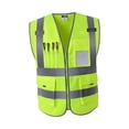 thumbnail image 1 of Chaleco de Seguridad Frontal con Cremallera de Visibilidad con Múltiples Bolsillos Y Tiras Reflectantes, Premium, 3 Tamaños 2 Colores Opcionales XL Gloria  Chaleco de seguridad para ropa de trabajo, 1 of 8