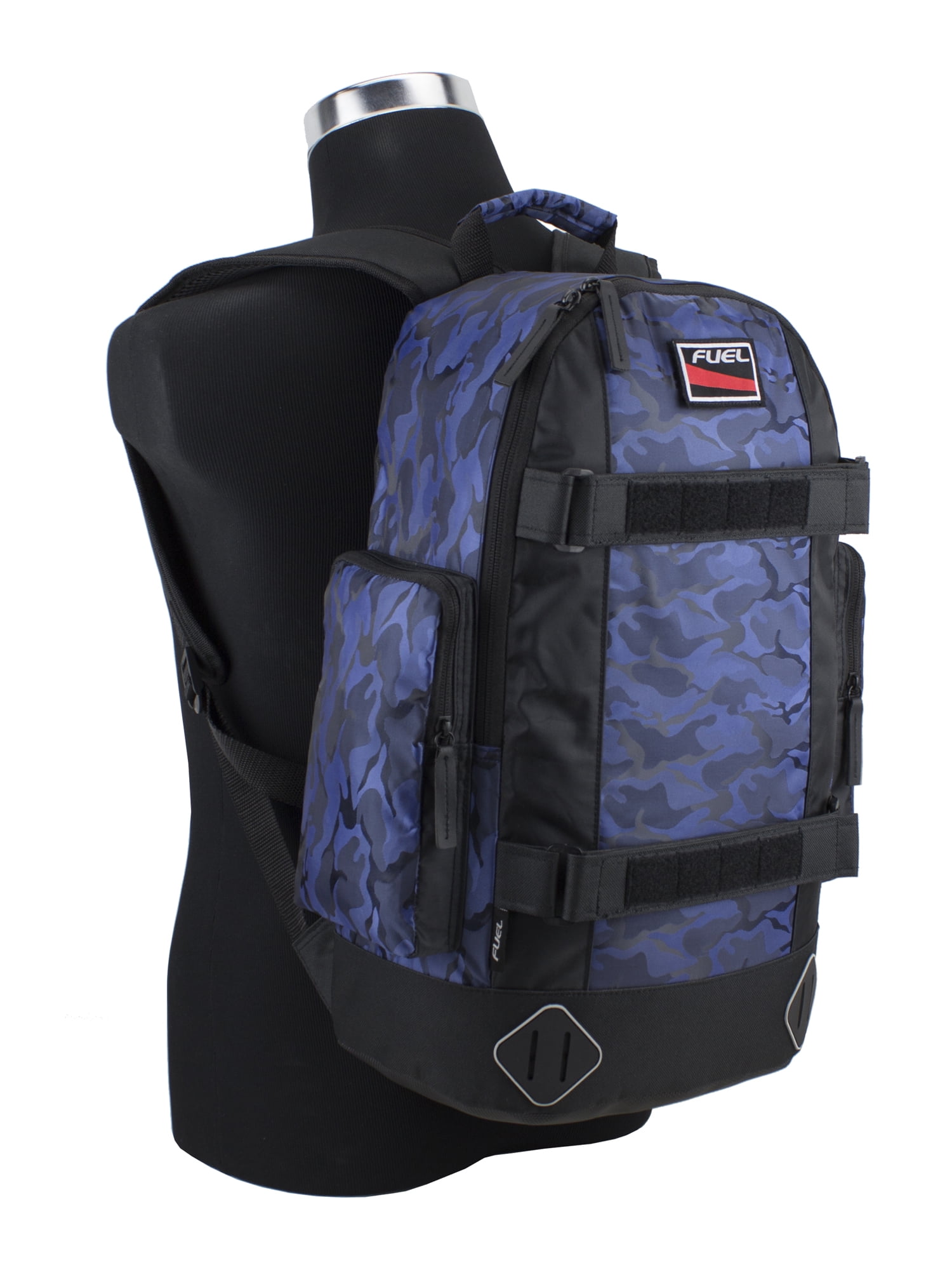 Fuel Unisex Pro Skater Blue Backpack with Adjustable Dual Straps