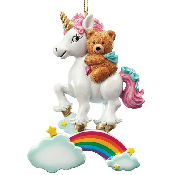 Teddy Bear & Unicorn Ornament