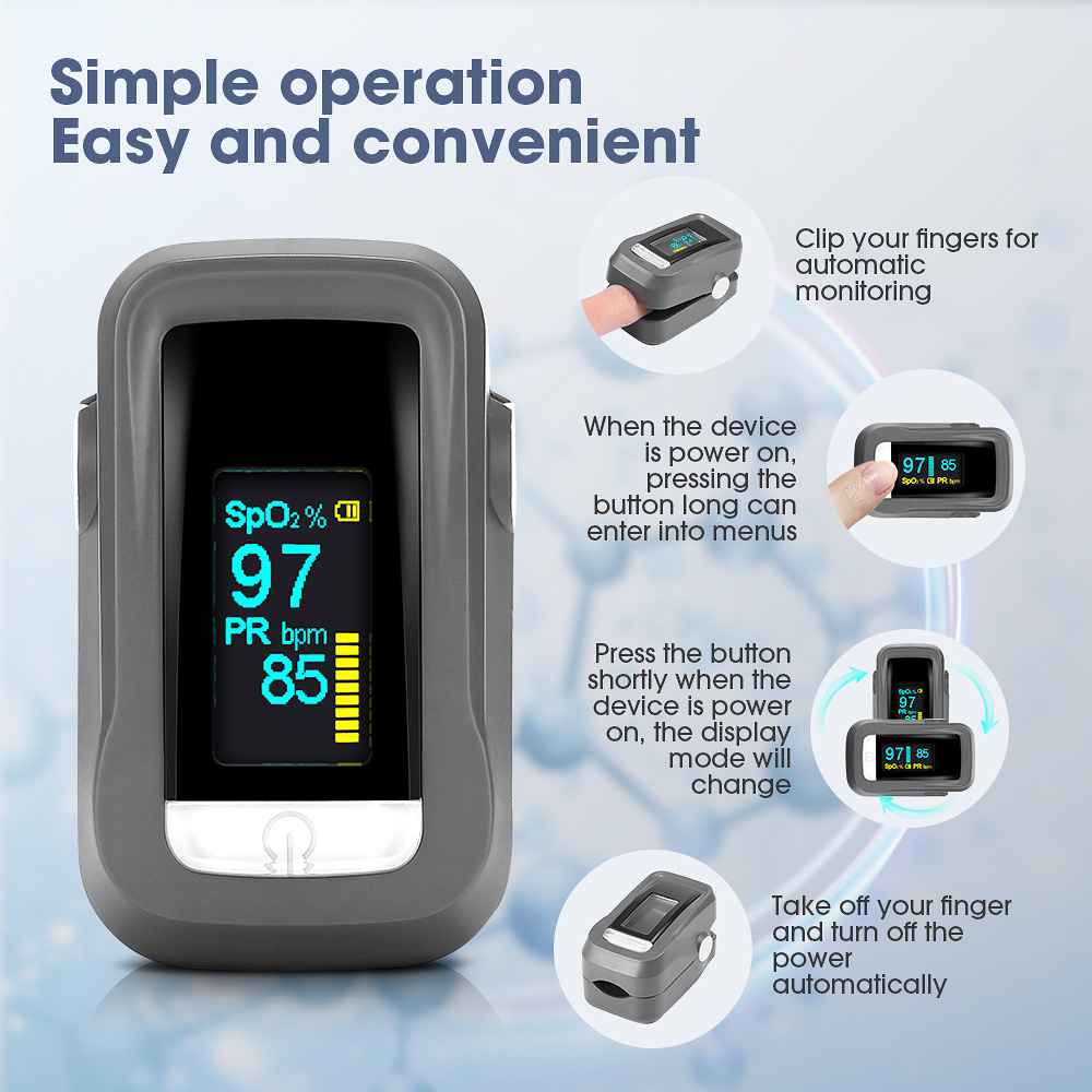 Pulse Oximeter Fingertip, Blood Oxygen 
