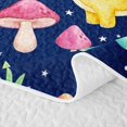 thumbnail image 5 of Manfei Cute Dino Animals Twin Quilt Set,Kawaii Mushroom Stars Twin Coverlet Set,Blue Green,2-Piece,1 Bedspread and 1 Pillowcase, 5 of 7