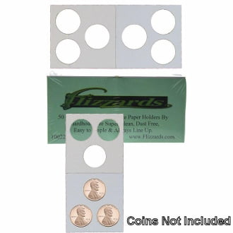 3 Hole Penny/Cent Guardhouse 2x2Mylar Cardboard Coin Flips, 50 (Best Tenga Flip Hole)