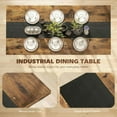 thumbnail image 2 of Spaco 70.9" Long Dining Table with Large Tabletop and Steel Legs, Industrial Kitchen Table for 8 People, Dining Table for Indoor as Kitchen, Bar, Dining Room, Brown, 2 of 7