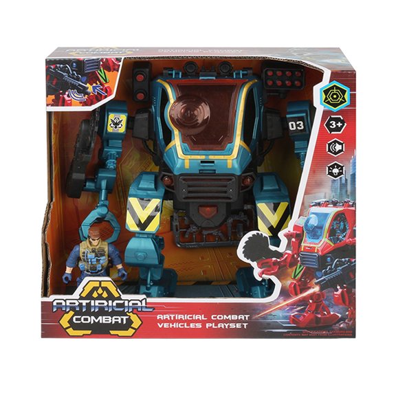 Juguete Robot Militar Mecha de Combate con Figura de Soldado y Accesorios