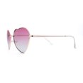 thumbnail image 3 of Iconic Valentine Heart Shape Metal Rim Peacenik Love Sunglasses Gold Burgundy Black, 3 of 4