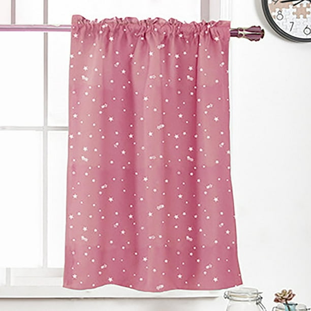 Cortina opaca Recortada Sombreado alto 70% -90% Decoración Barra Cortinas Cortinas de ventana Cortinas para Niñas rosa 74x90cm Yotijar cortinas opacas