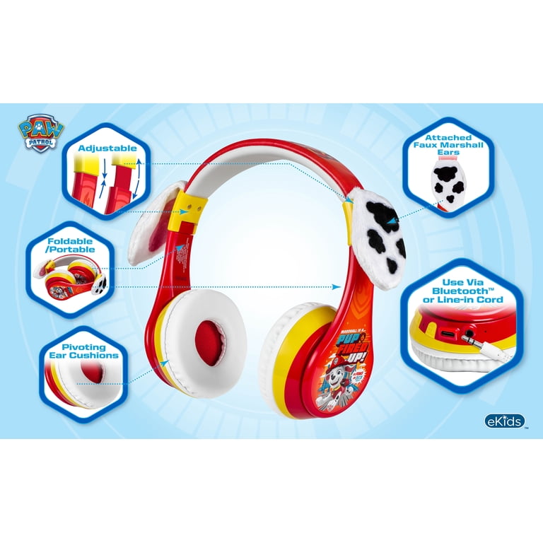 eKids Paw Patrol Bluetooth Wireless Headphones for Kids photo 2