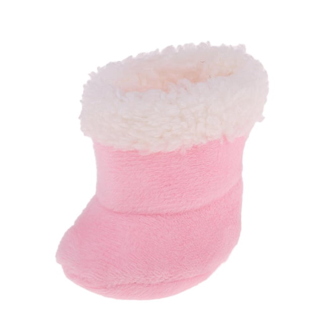 Zapatos de Felpa Rosa, Botas para Muñeca Bebé Mellchan de 9-11 Pulgadas, Botas de Nieve para Muñeca de Niña Zulema Botas de felpa de muñeca