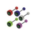 thumbnail image 1 of Tongue Rings Pot Leaf Logo Barbell 14G, 1 of 1