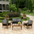 thumbnail image 3 of ARDEN Outdoor Loveseat Cushion Set, 48 x 24, Water repellent, Fade Resistant, Cushion Set for Couch, Bench, and Swing, Black Cabana Stripe, 3 of 7