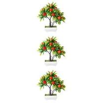 3 Pieces Pot Artificial Strawberry Tree Fake Indoor Decorations Office