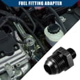 thumbnail image 3 of Unique Bargains 1 Set Fuel Fitting Fuel Line Male Flare Adapter for Car Metric M12x1.5 to 8AN Male Flare Adapter Black, 3 of 6