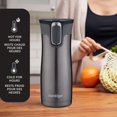 thumbnail image 3 of Contigo West Loop 2.0 Stainless Steel Travel Mug with Spill-Proof Lid, Vacuum-Insulated Reusable Cup Coffee and Tea, 20 oz (591 mL), Gunmetal - Keeps Drinks Hot up to 7 Hours, 3 of 5