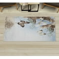 thumbnail image 1 of Floral Decorative Rug, Nature Theme Wild Flowers Monarch Flying Butterflies Lily on Lake Therapy Spa, Quality Carpet for Bedroom Dorm and Living Room, 6 Sizes, Cocoa Yellow, by Ambesonne, 1 of 1