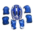 thumbnail image 2 of Juego de 7 protectores para casco de bicicleta infantil, para longboard deportivo Azul profundo, 2 of 8