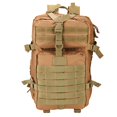 thumbnail image 1 of Mochila táctica militar marrón para aventuras al aire libre, capacidad de 40 l, construcción duradera de 900 D, 1 of 8