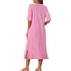 thumbnail image 3 of INSPIRE CHIC Bata de mujer con cremallera de manga larga, ropa de casa midi con bolsillos, vestido de noche S Rosa, 3 of 5