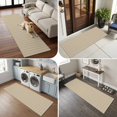 thumbnail image 5 of Hallway Runner Rug 2'x6', Brown Modern Kitchen Runner Rugs Non-Slip Carpet Mats, Farmhouse Geometric Vertical Stripes Retro Bedside Rugs Runners Washable Floor Carpet for Bathroom Laundry Room, 5 of 8