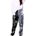 thumbnail image 2 of Idoravan Women's Plus Size Pants Clearance Womens Casual Autumn Winter New Loose Splicing Printing Color Contrast Sweatpants, 2 of 5