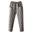 thumbnail image 2 of NSLGXD Quilted Down Pants for Women Winter Warm Padded High Waist Outdoor Thermal Snow Ski Pants Going Out Tapered Pants with Pockets, 2 of 6