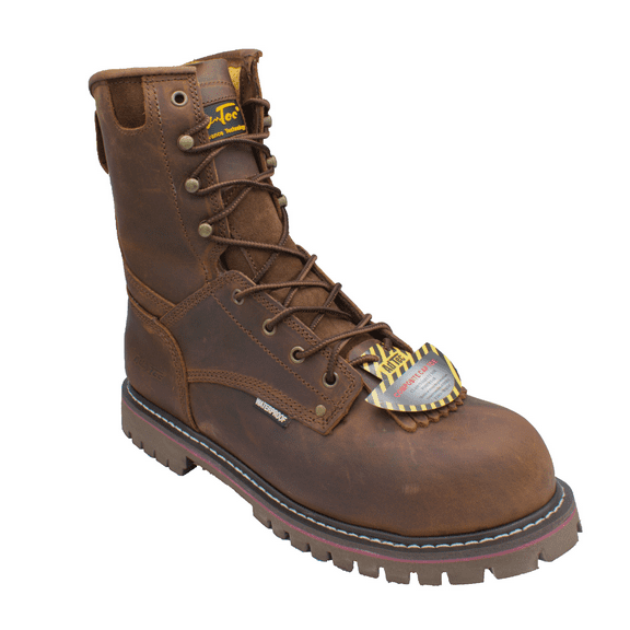 1021 Men's 8" Composite Toe Waterproof Logger Brown