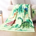 thumbnail image 2 of Dinosaur Throw Blanket for Bed, Dinosaur Pattern Sherpa Plush Fleece Blanket Soft Cozy Cartoon Blankets for Kids Children (Dinosaur 8, 60" x 80"), 2 of 6