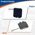 thumbnail image 5 of Unique Bargains Rear Right Passenger Side Car Bumper Tow Hook Cover Tanzanite Blue for BMW 530i 2017-2020 No.51127475589, 5 of 6