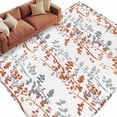 thumbnail image 6 of Orange Grey Botanical Area Rug 5x8 Washable Rug Non Slip Spring Floral Summer Farmhouse Large Area Rug Soft Stainresistant Indoor Floor Carpet for Living Room Bedroom Home Office Dining Room Nursery, 6 of 8