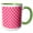 Green/White, variant on 3drose, Pink and White Polka Dot Print, 11oz Two-tone Red Mug