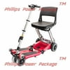 Free Rider USA - Luggie Classic - Compact Lightweight Foldable Scooter - 4-Wheel - Cherry Red