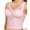 Pink, variant on Women's Fitted Tank Tops with Built-In Bra Pad Posture Correcting V-Neck Sleeveless Slim Crop Cami Vests Casual Lingerie Tops Pink XL