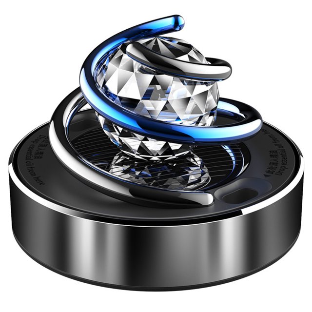Solar Rotating Car Freshener Creative Car Aromatherapy Diffuser with Crystal Ball Car Interior Decoration Accessories