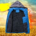 thumbnail image 6 of Winter Jackets for Men and Women Men's Color Blocked Fleece Pocket Detachable Zipper Outdoor Jacket Windbreaker, 6 of 7