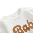 thumbnail image 4 of Chandail pour Enfants Imprimé Lettre Col Manches Longues Blouse, 4 of 7