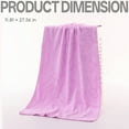 thumbnail image 2 of AUQ 2Pcs Bath Sheet,Soft and Comfortable Material Bath Sheets,Machine Washable Hanging Design Wash Cloth,Light Purple, 2 of 5