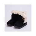 thumbnail image 1 of MAWCLOS Kids Winter Boot Mid Calf Warm Ankle Booties Plush Collar Fuzzy Snow Boots Button Travel Bootie Black 8.5toddlers, 1 of 5
