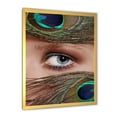 thumbnail image 2 of Designart 'Peacock Feathers and Eye' Bohemian & Eclectic Framed Art Print, 2 of 4