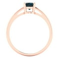 thumbnail image 4 of Solitaire Engagement Ring for Women - 1ct Natural London Blue Topaz in 14K Rose Gold Promise Ring, 4 of 5