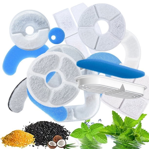 Elemento filtrante para dispensador de agua adaptable para mascotas, filtro para dispensador de agua para varios gatos, filtro purificador de agua con carbón activado de algodón para el
