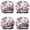 Pioneer Flower Floral-2, variant on Shower Caps,Pioneer Flower Floral Print Pattern Waterproof Shower Cap for Women 4 Pieces,Double Reusable Hair Cover for Shower PEVA Elastic Stretch Hem