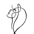 thumbnail image 2 of Estatuas de mujeres modernas, figuras abstractas, esculturas humanas, centros de mesa de madera Negro, 2 of 3