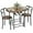 Brown, variant on PINDEE 3 Piece Round Dining Table Set for 2 with Storage Rack, Space Saving Small Kitchen Table & Chairs, Wood Grain Breakfast Nook Set for Kitchen Dining Room.Walnut